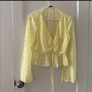 Yellow Tie Blouse